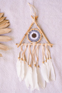 Mini Evil Eye Triangle Dreamcatcher