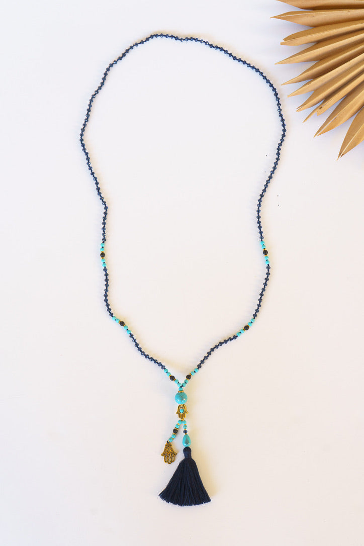 Lava Stone Hamsa Necklace | Shop Bali Queen
