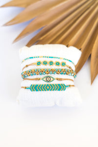 Crystal 5 Pack Pull Bracelet Tray (Turquoise) | Shop Bali Queen