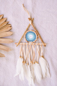 Mini Evil Eye Triangle Dreamcatcher