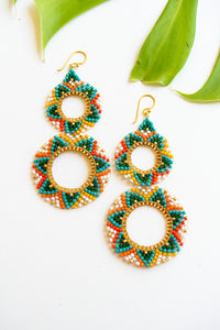 Solstice Double Hoop Beaded Earrings | Shop Bali Queen