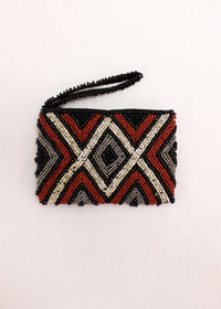 Small Diamond Beaded Coin Bag