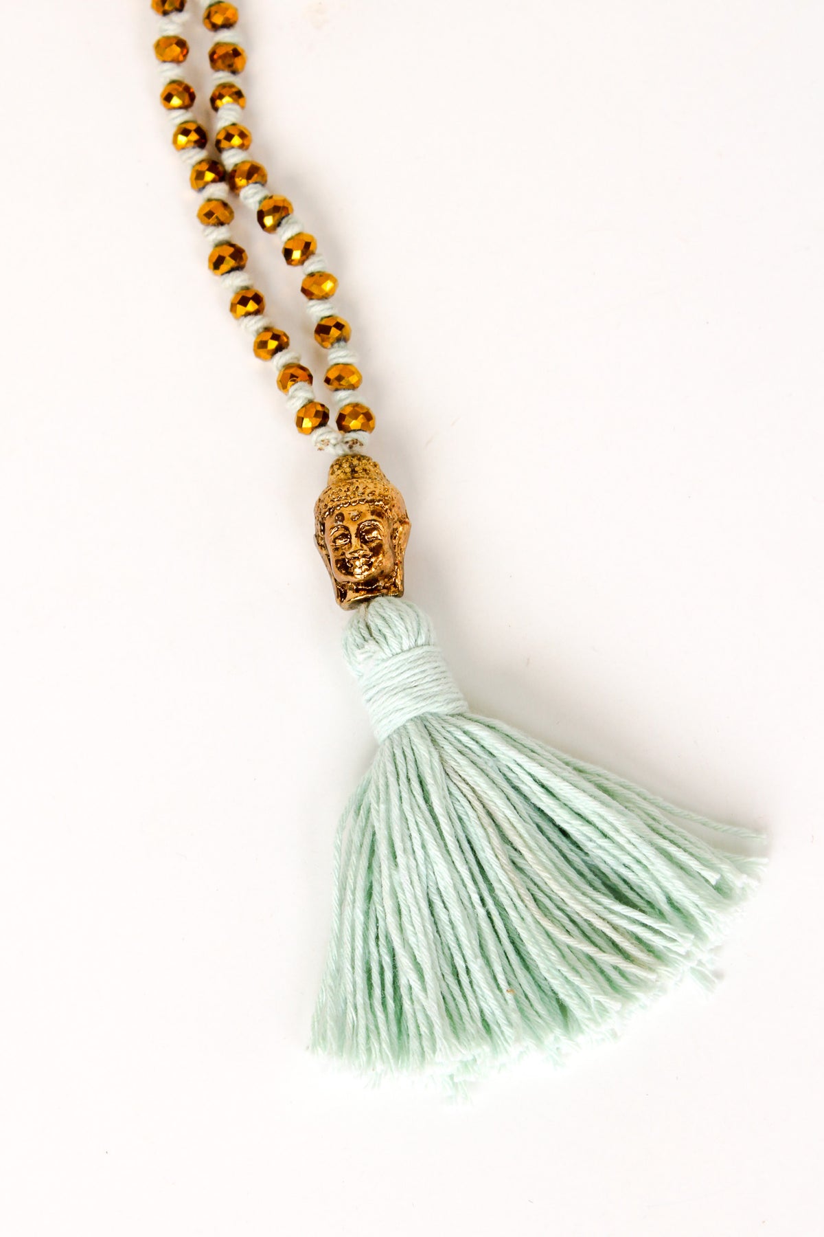 Cotton Buddha Tassel Necklace