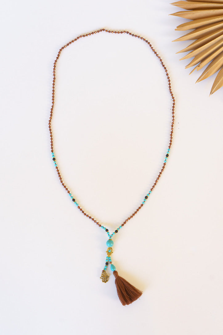 Lava Stone Hamsa Necklace | Shop Bali Queen