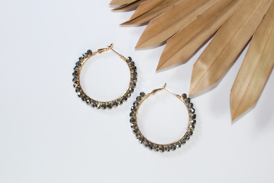 Jewelette Crystal Hoop Earring