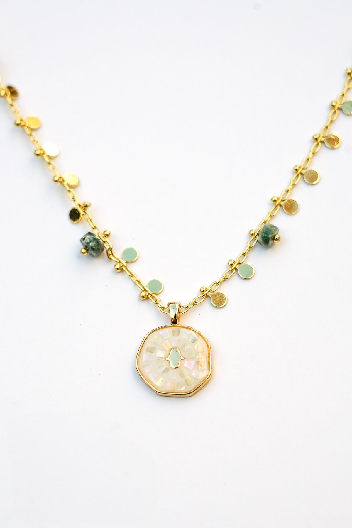 Hamsa Shine Light Coin Necklace | Shop Bali Queen