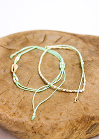 Cowrie Crystal 2 Pack Bracelets | Shop Bali Queen
