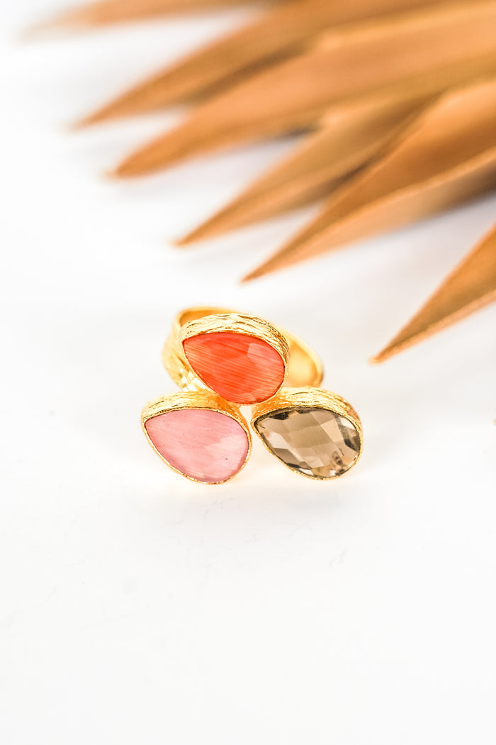 Dasha Chalcedony Trio Ring | Shop Bali Queen