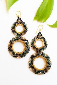 Solstice Double Hoop Beaded Earrings | Shop Bali Queen