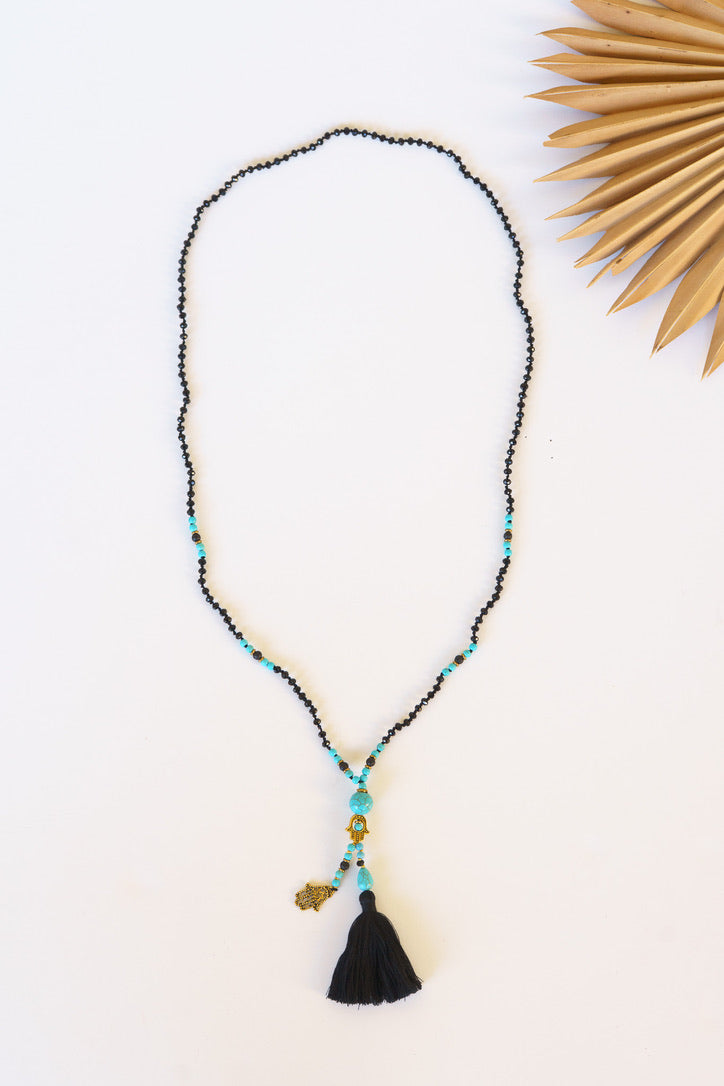 Lava Stone Hamsa Necklace | Shop Bali Queen