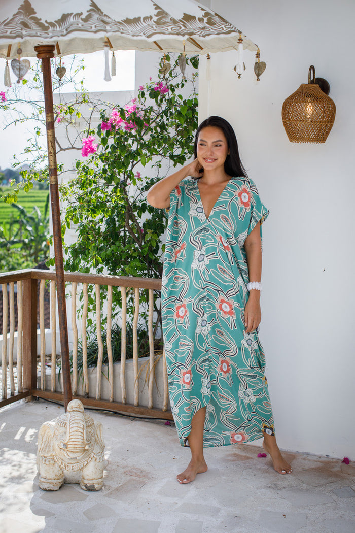 Tiger Lily Long Caftan | Shop Bali Queen