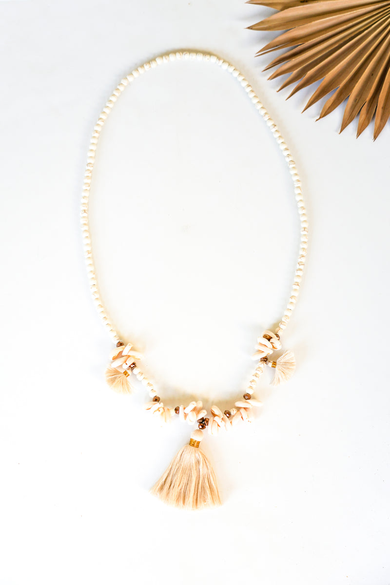 Tri Crystal Cowrie Necklace | Shop Bali Queen