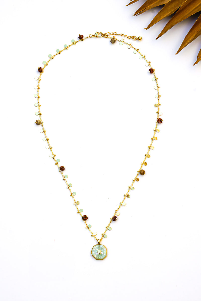 Hamsa Shine Light Coin Necklace | Shop Bali Queen