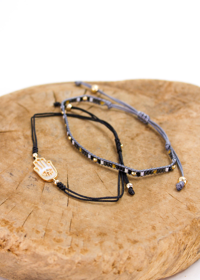 Fatima Crystal 2 Pack Bracelets | Shop Bali Queen
