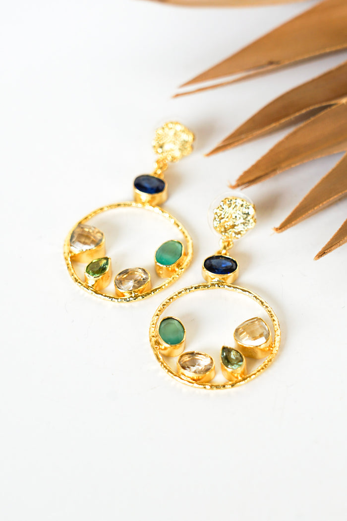 Dasha Chalcedony Hoop Earring | Shop Bali Queen