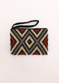 Small Diamond Beaded Coin Bag