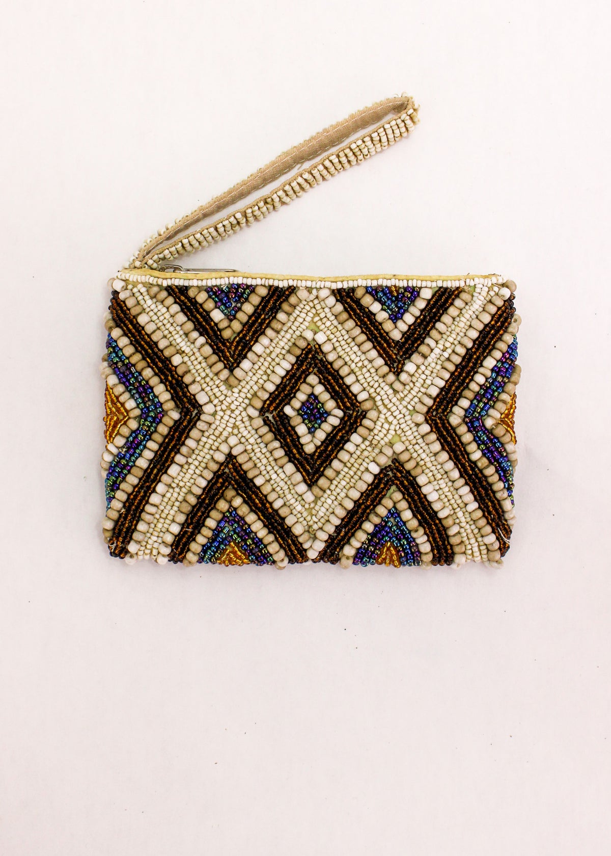 Small Diamond Beaded Coin Bag