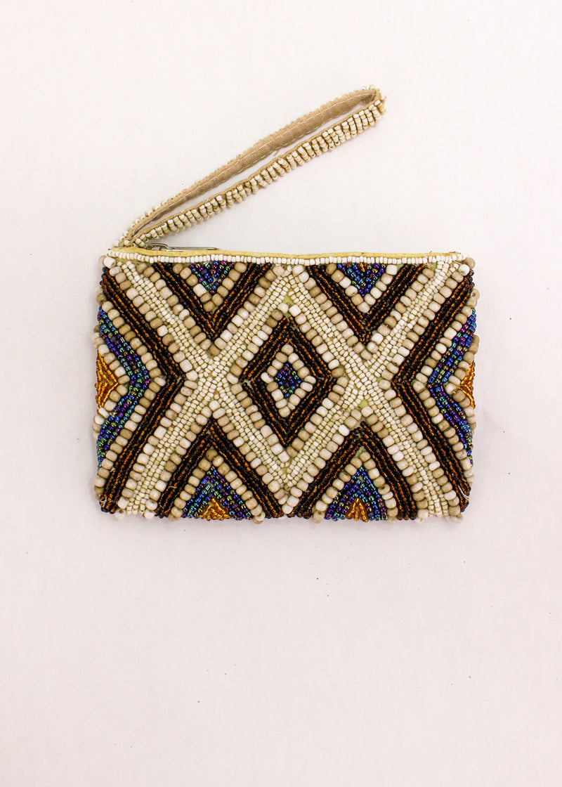 Small Diamond Beaded Coin Bag