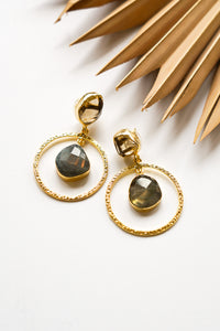 Dasha Onyx & Labradorite Drop Earring | Shop Bali Queen