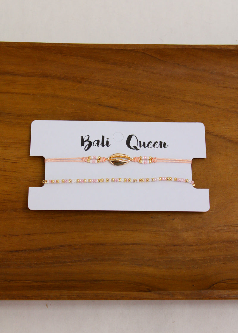 Cowrie Crystal 2 Pack Bracelets | Shop Bali Queen