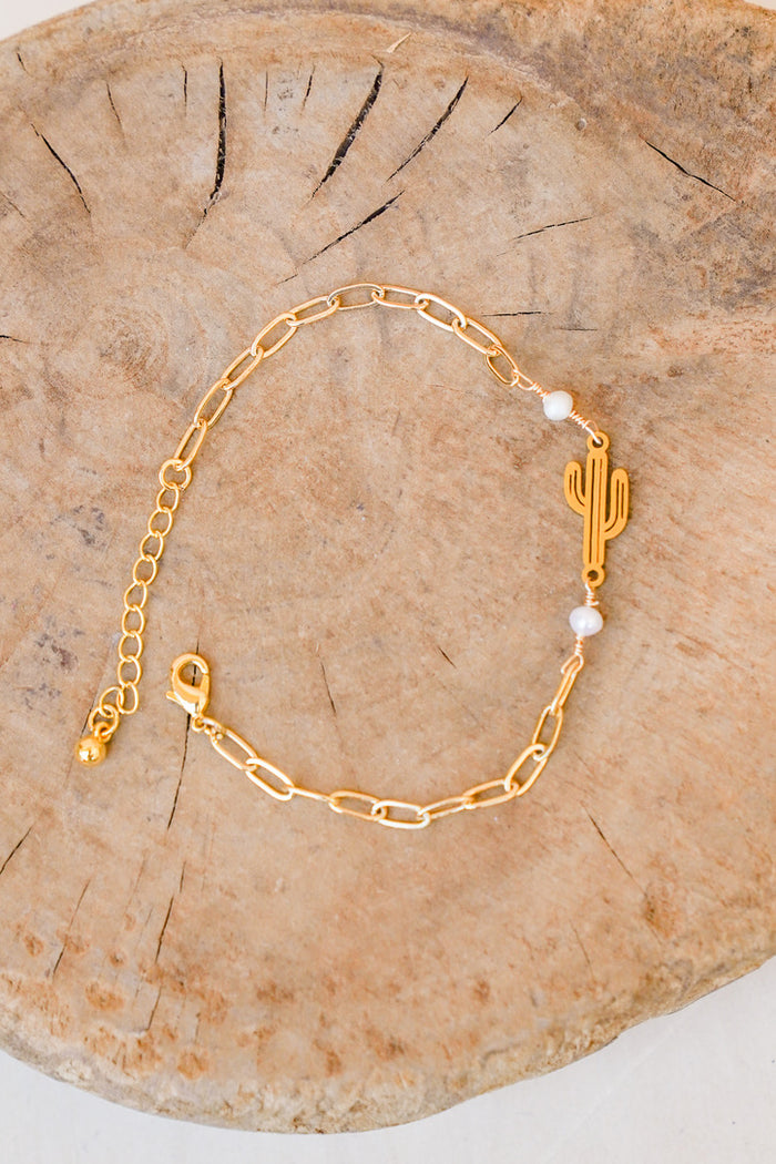 La Perla Cactus Gold Charm Bracelet