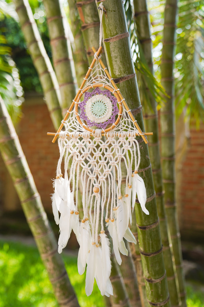 Medium Mandala Triangle Dreamcatcher | Shop Bali Queen
