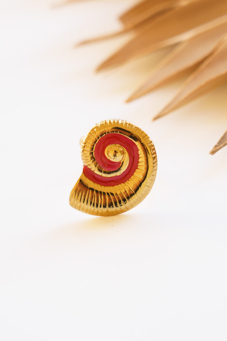 Sundial Gold Shell Rings | Shop Bali Queen
