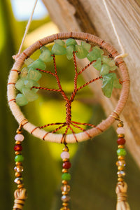 Mini Crystal & Stone Tree of Life Dreamcatcher | Shop Bali Queen
