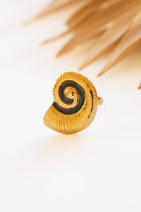 Sundial Gold Shell Rings | Shop Bali Queen