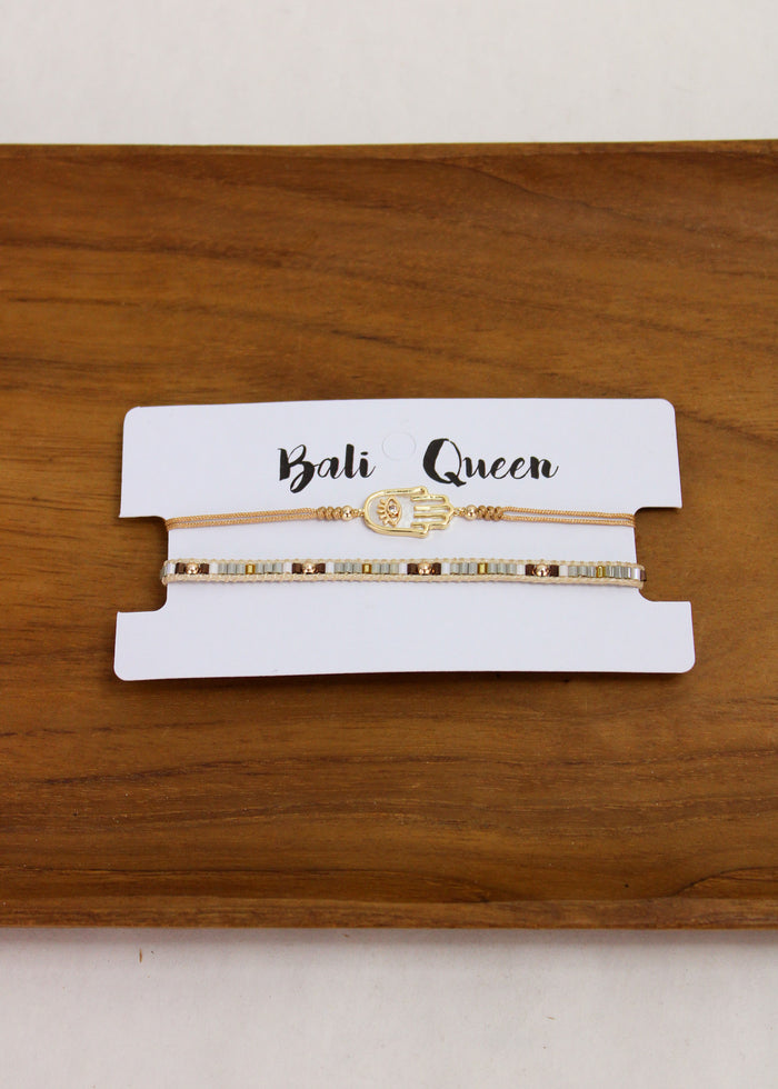 Fatima Crystal 2 Pack Bracelets | Shop Bali Queen
