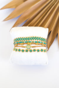 Crystal 5 Pack Pull Bracelet Tray (Turquoise) | Shop Bali Queen