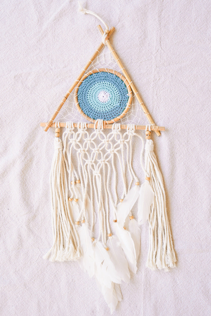 Medium Evil Eye Triangle Dreamcatcher