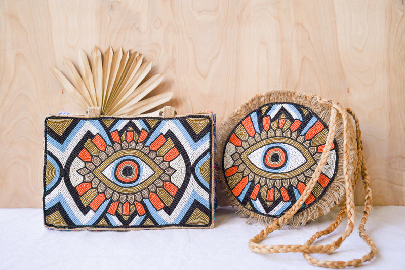 Evil Eye Jute Crossbody | Shop Bali Queen