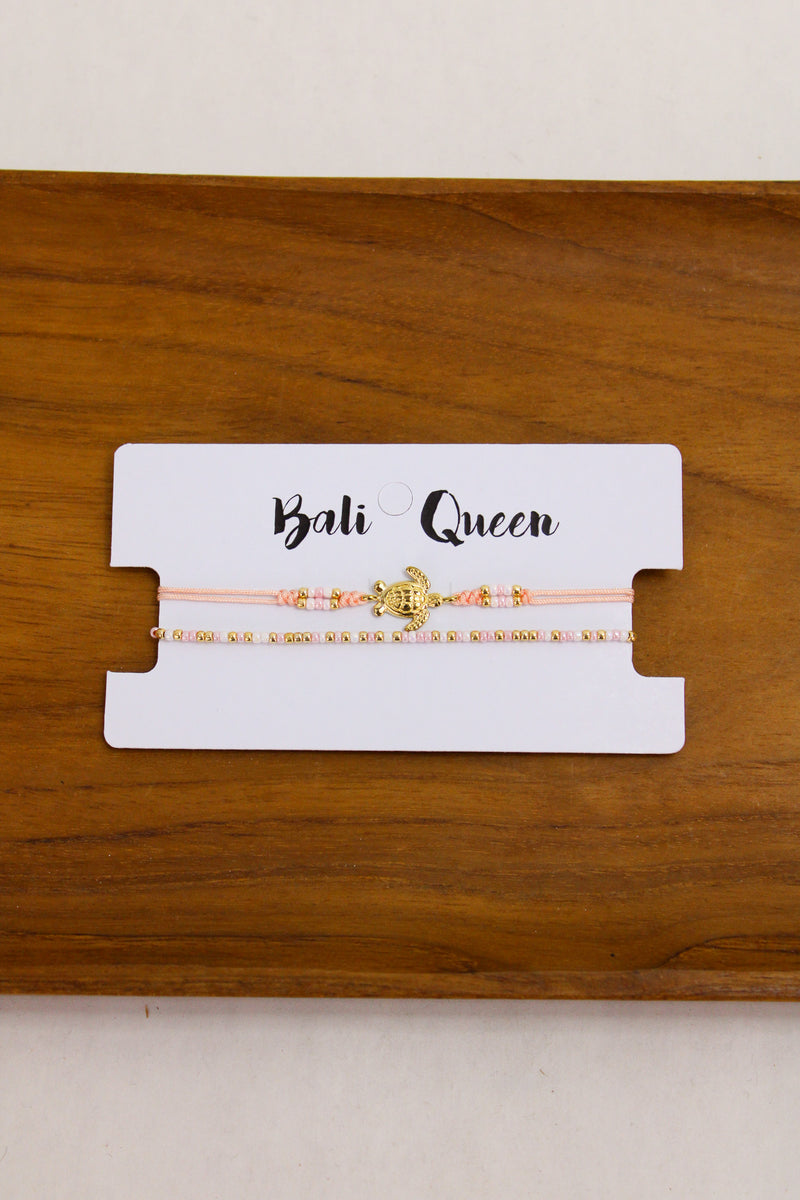 Turtle Crystal 2 Pack Bracelets | Shop Bali Queen