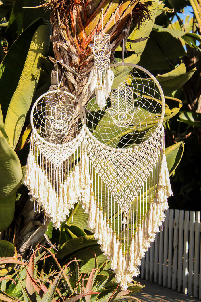 Hamsa & Evil Eye Stone Dreamcatcher | Shop Bali Queen