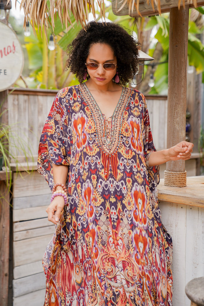 Bombay Jeweled Long Caftan | Shop Bali Queen