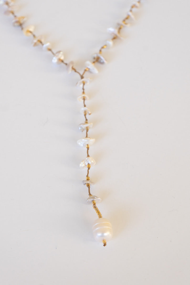 Coastal Pearl Drop Necklace | Shop Bali Queen