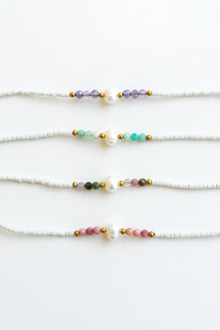 Single Pearl Crystal Bracelet | Shop Bali Queen