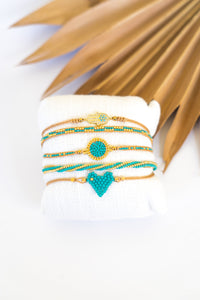 Crystal 5 Pack Pull Bracelet Tray (Turquoise) | Shop Bali Queen