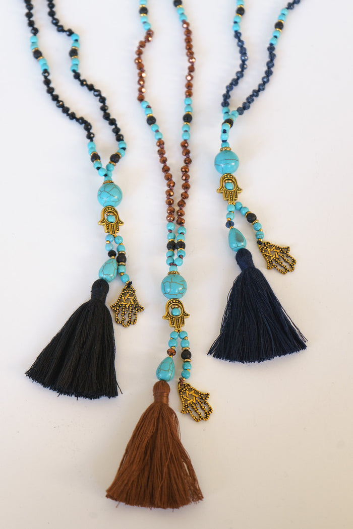 Lava Stone Hamsa Necklace | Shop Bali Queen