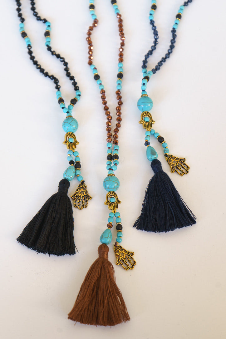 Lava Stone Hamsa Necklace | Shop Bali Queen