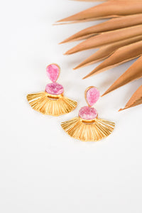 Dasha Druzy Amethyst Palm Earring | Shop Bali Queen