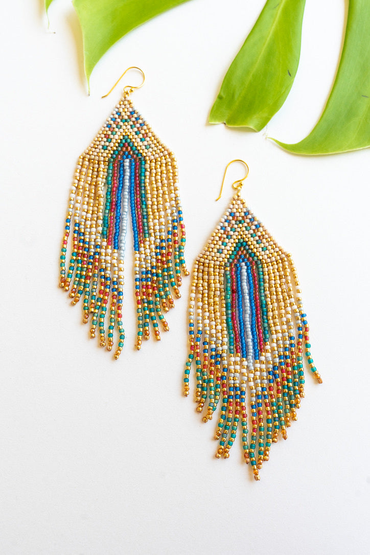 Carnival Fringe Beaded Earrings | Shop Bali Queen
