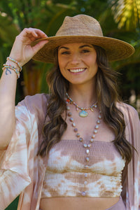 Heishi Bead Scallop Charm Necklace | Shop Bali Queen