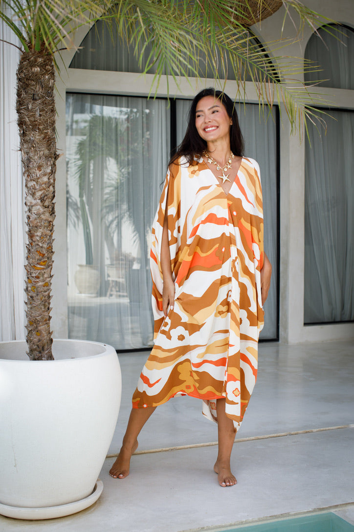 Kiki Open Shoulder Caftan | Shop Bali Queen