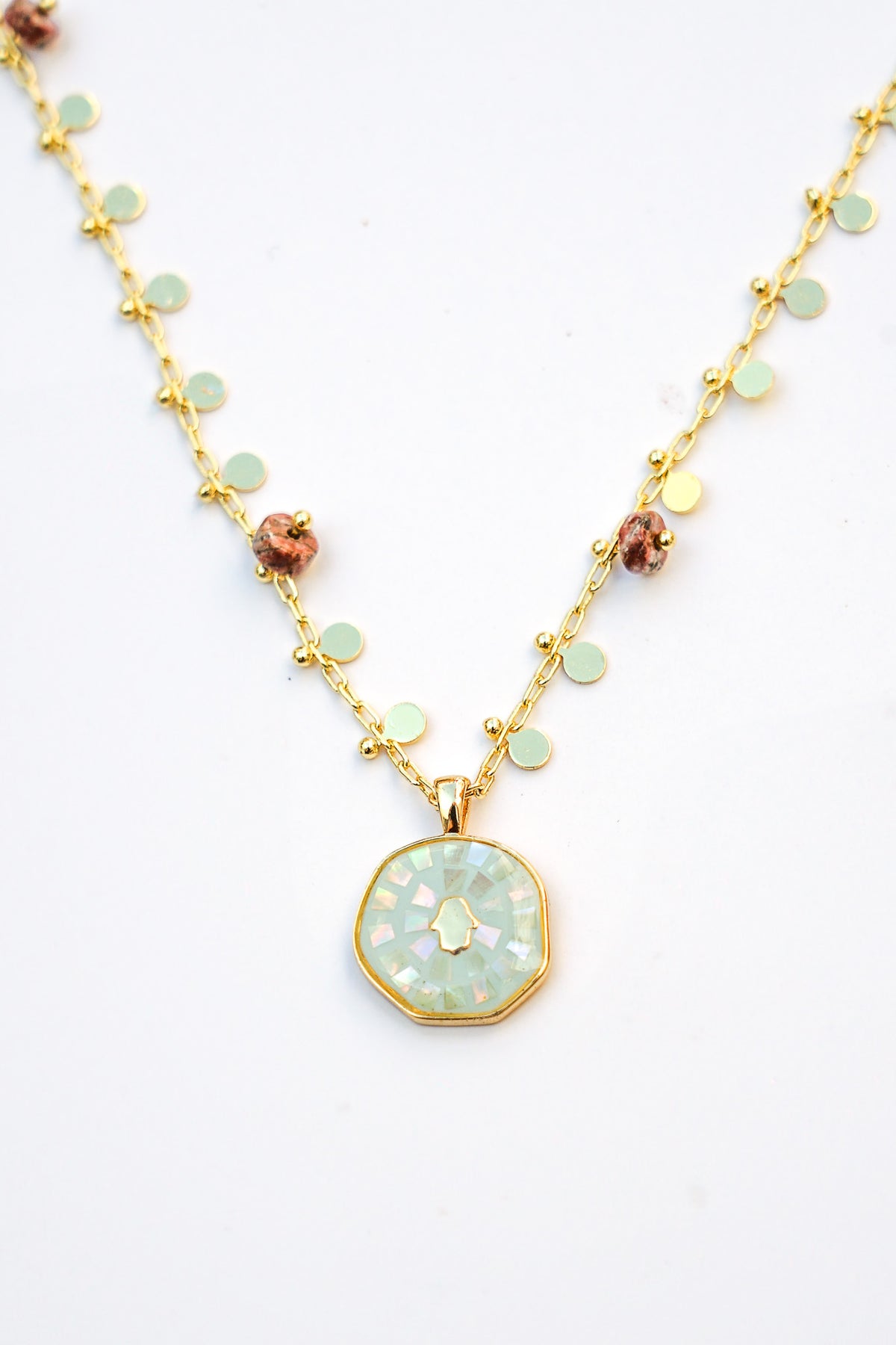 Hamsa Shine Light Coin Necklace | Shop Bali Queen