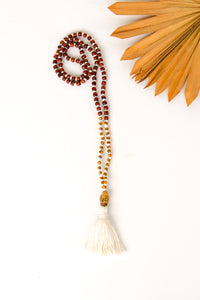 Cotton Buddha Tassel Necklace