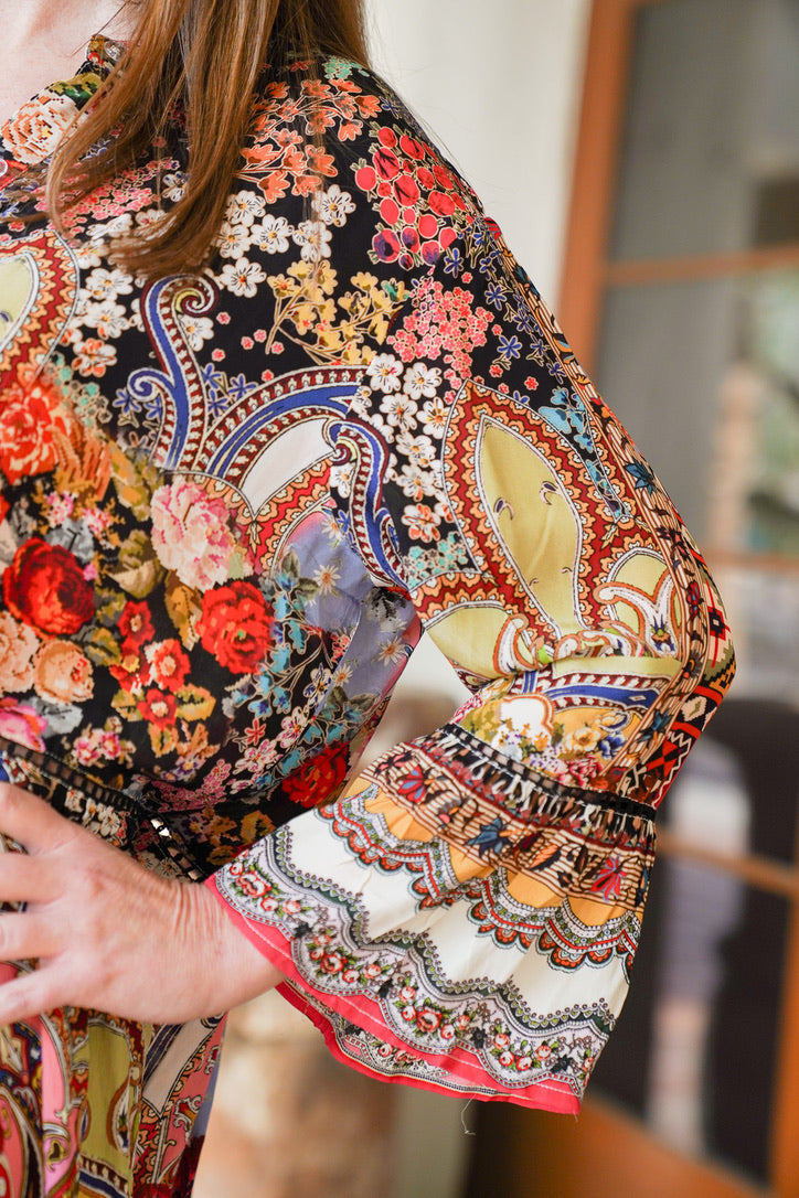 Bombay Long Sleeve Shirt Dress | Shop Bali Queen