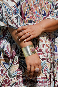 Dasha Amethyst Golden Cuff | Shop Bali Queen