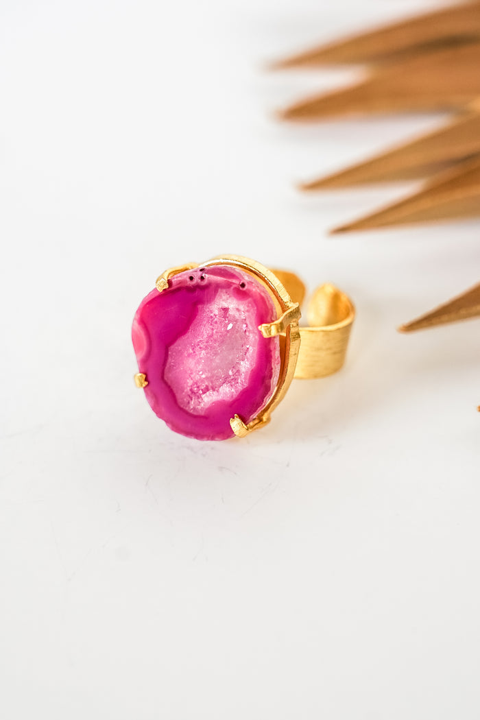 Dasha Druzy Fluorite Ring | Shop Bali Queen